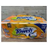 Orange Top Towels, 15 Mega Rolls
