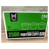 2500 Translucent Plastic Portion Cups