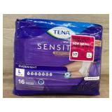 Tena Sensitive Overnight Underwear, 16 Pieces