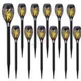 Deck Impressions 15-Inch Solar Tiki Torch Lights