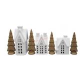 Pre-Lit 7-Piece Holiday Village Set