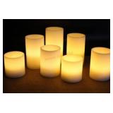 Flameless LED Wax Candles, 7-Piece Set