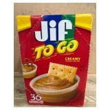 Jif To Go Creamy Peanut Butter, 36 Cups