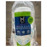 Pack of 200 Snack and Dip Paper Bowls