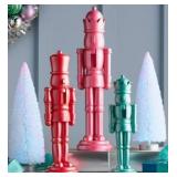 5-Piece Nutcracker Decor Set in Pastel Colors