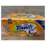 Orange Top Towels, 15 Mega Rolls