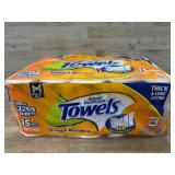 Orange Top Towels, 15 Mega Rolls