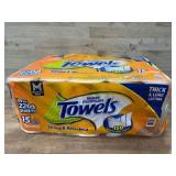 Orange Top Towels, 15 Mega Rolls