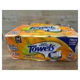 Orange Top Towels, 15 Mega Rolls