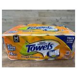 Orange Top Towels, 15 Mega Rolls