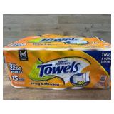 Orange Top Towels, 15 Mega Rolls
