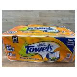 Orange Top Towels, 15 Mega Rolls