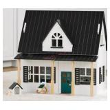 Wooden Farmstyle Dollhouse, Rough Condition