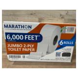 Marathon Jumbo 2-Ply Toilet Paper, 6 Rolls