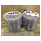 Two Packs of 6.25-Inch Clear Plastic Plates