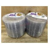 Two Packs of Clear Plastic Plates