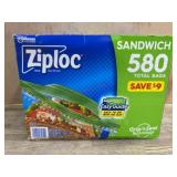 Ziploc Sandwich Bags, 580 Total Bags