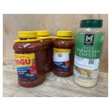 Pasta Sauce and Parmesan Cheese