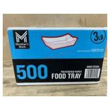 Polycoated Paper Food Trays, 500 Count