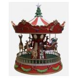 Pre-Lit Animated Musical Carousel, Hand-Painted