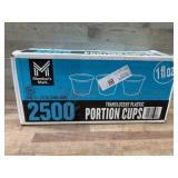 Translucent Plastic Portion Cups, 2500 Ct