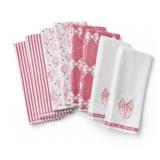 Pink and White Kitchen Towels