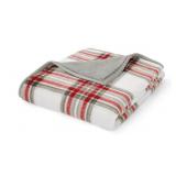 Plaid Throw Blanket With Sherpa Lining