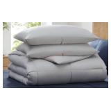 3-Piece Comforter Set in Gray Color
