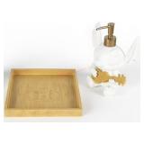 Stitch Themed Soap Dispenser and Tray