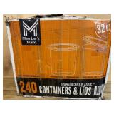 240 Translucent Plastic Containers With Lids