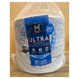 Disposable Dinner Paper Plates, 204 Count