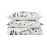 3-Piece Velvet Quilt Set With Winter Designs