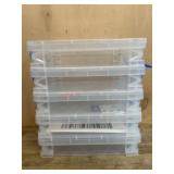 Plastic Storage Bins with Blue Handles