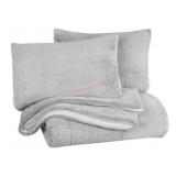 Swift Home 3-Piece Faux Fur Sherpa Comforter Set