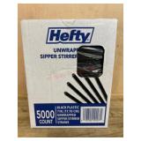 Hefty Black Plastic Sipper Stirrer Set