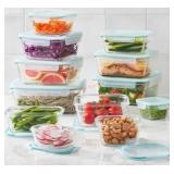 24-Piece Glass Food Storage Set With Lids