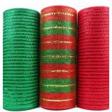 Holiday Mesh Ribbon, 3-Pack Assortment