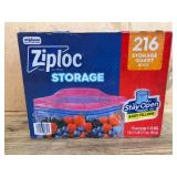 Ziploc Storage Bags, Quart, 216 Count