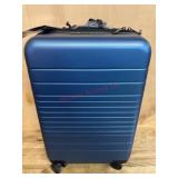 Hardshell Blue Rolling Suitcase with Spinner Wheel