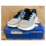 Menï¿½s Gray/Black Skechers Sneakers, Size 10