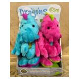 Two Plush Dragon Toys