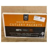 Bulk White Plastic Cutlery Packets ï¿½ 200 Count