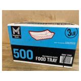 500 Count Polycoated Paper Food Trays