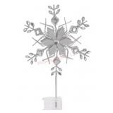Silver Snowflake Tree Topper for Decoration
