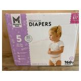 Premium Baby Diapers Size 5 ï¿½ 160 Count