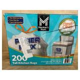 Tall Kitchen Bags with Drawstring Closure