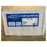72 Alliance Thermal Credit Card/POS Rolls