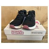 Womenï¿½s Black and Pink Skechers Sneakers, Size 10