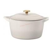 White Enameled Cast Iron Dutch Oven