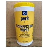 Perk Lemon Disinfecting Wipes, 75 Count